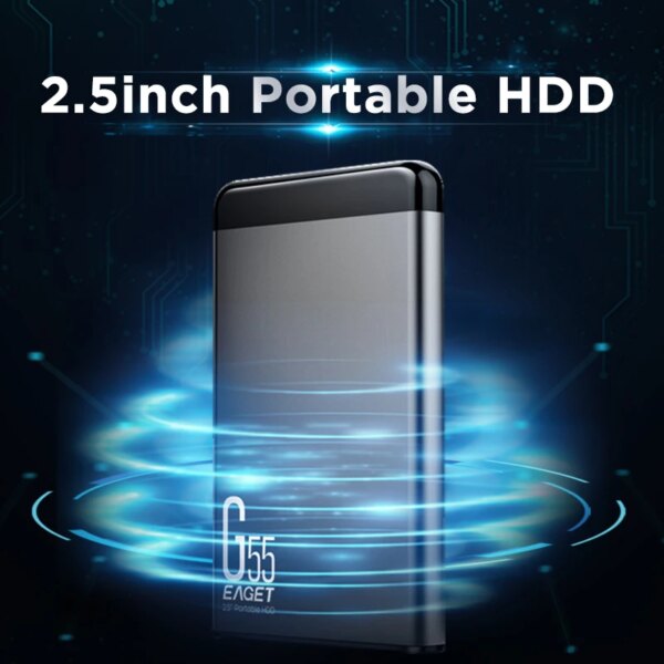 Eaget 2.5 inch Portable HDD 5400 RPM USB 3.0 Hard Disk Drive 500GB 1TB 2TB External Mechanical Hard Drive for Laptop Desktop - Image 2