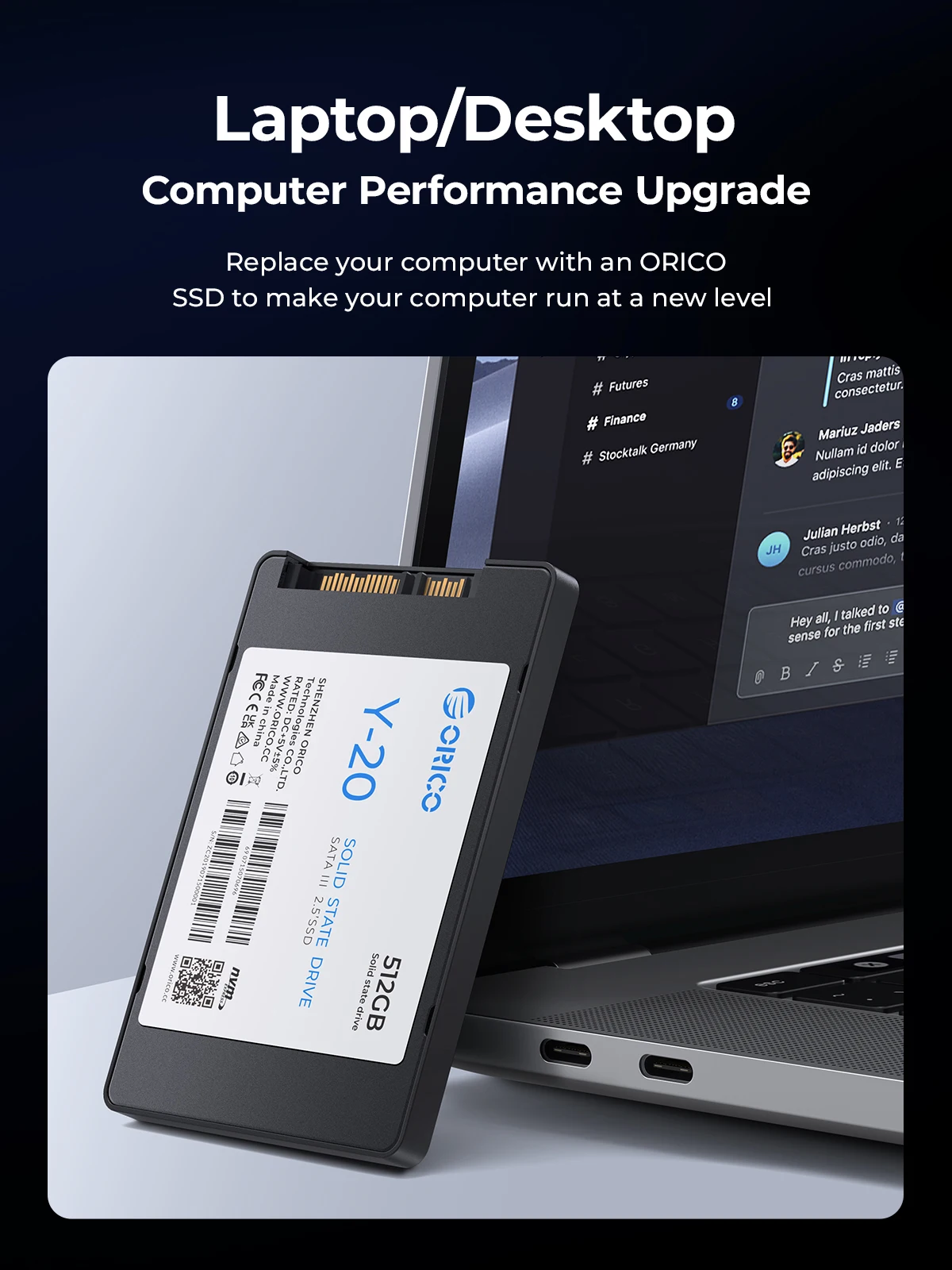 ORICO SATA III SSD 2.5” Internal Solid State Drive 3D NAND 512GB 1TB 2TB 4TB UP to 550MB/s for Upgrade PC Laptop Desktops