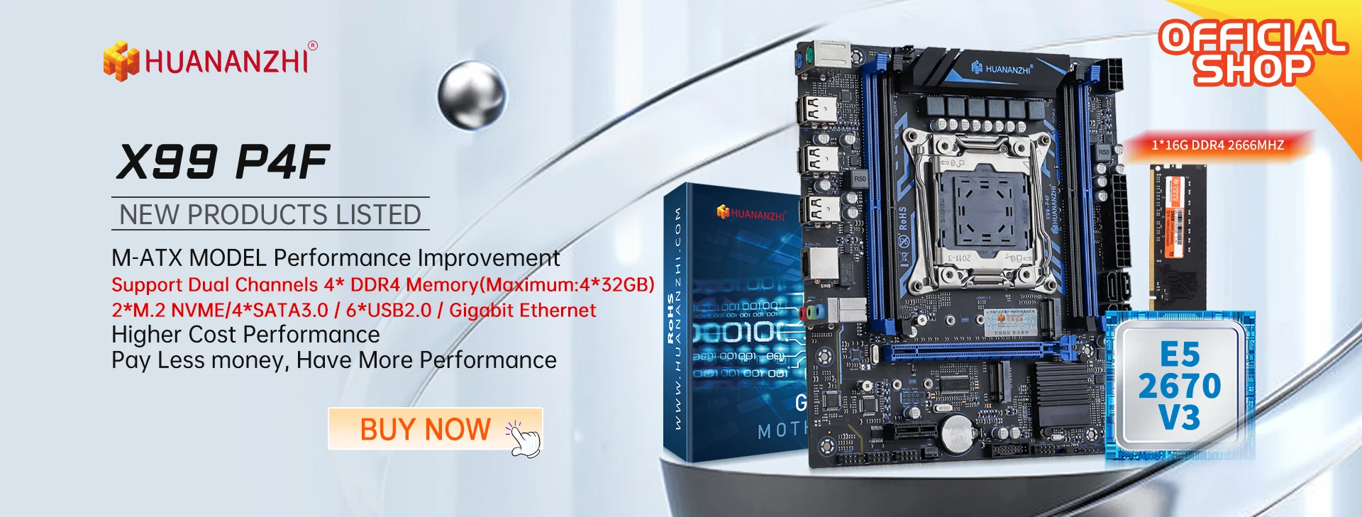 HUANANZHI B760M D4 M-ATX DDR4 Motherboard Support 12 13 Gen（ Intel LGA 1700 CPU 12100F/12400F/12490F/12600F/12700F/13600F）