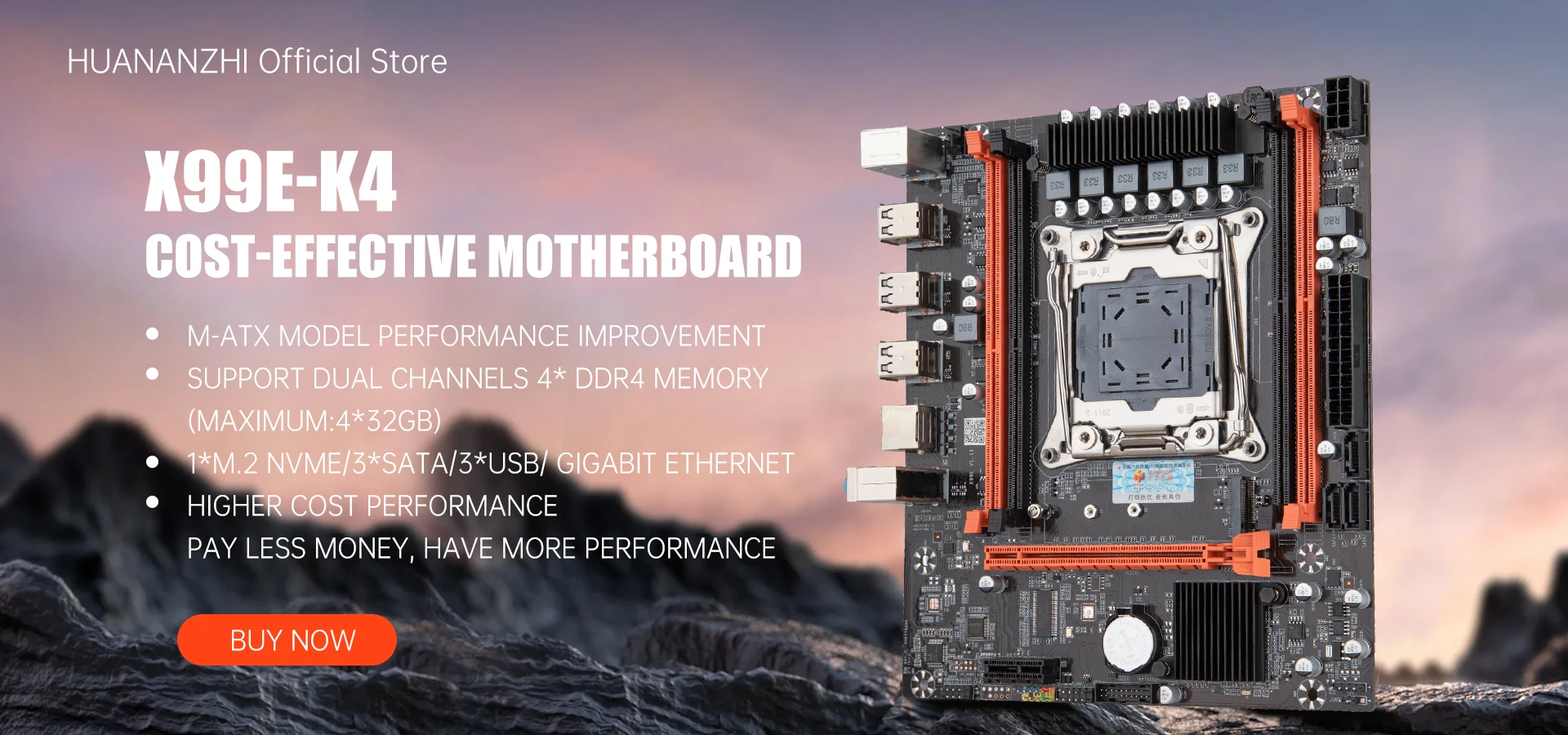 HUANANZHI B760M D4 M-ATX DDR4 Motherboard Support 12 13 Gen（ Intel LGA 1700 CPU 12100F/12400F/12490F/12600F/12700F/13600F）