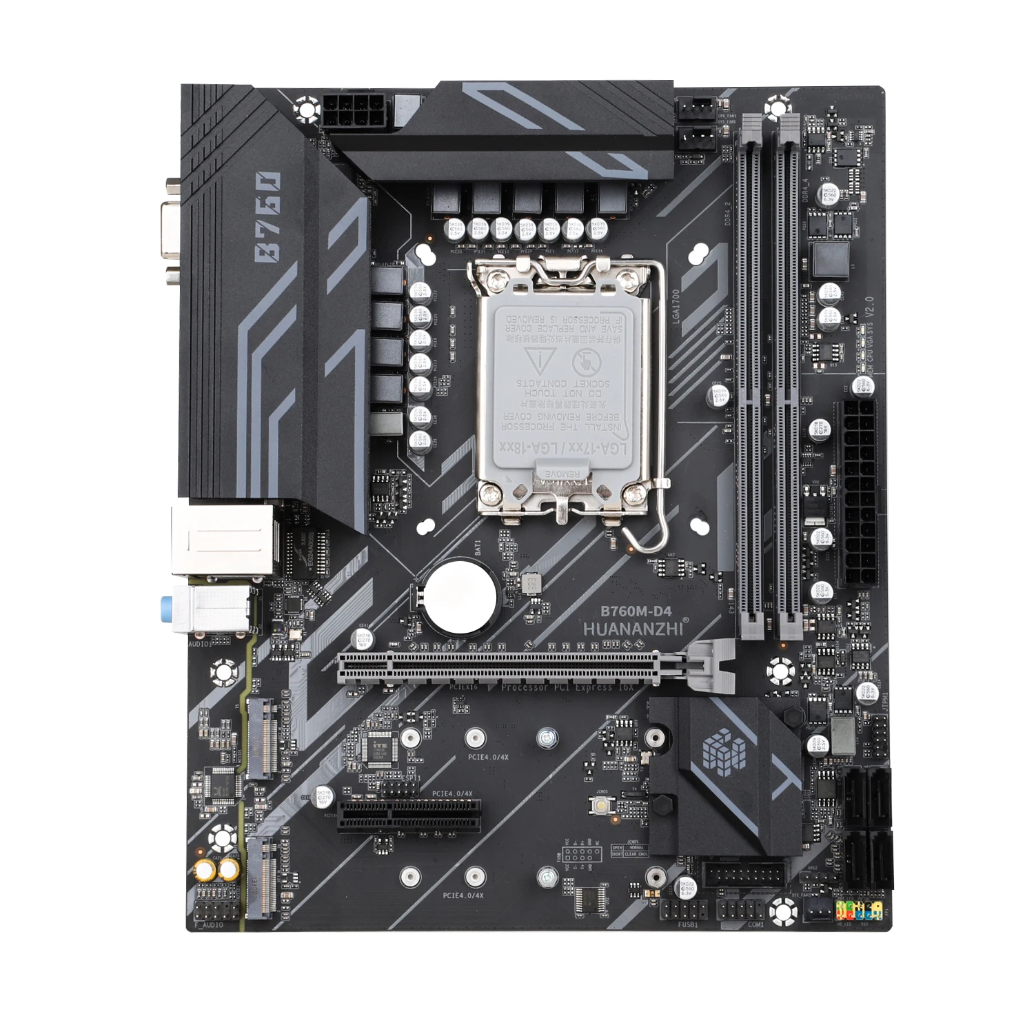 HUANANZHI B760M D4 M-ATX DDR4 Motherboard Support 12 13 Gen（ Intel LGA 1700 CPU 12100F/12400F/12490F/12600F/12700F/13600F）