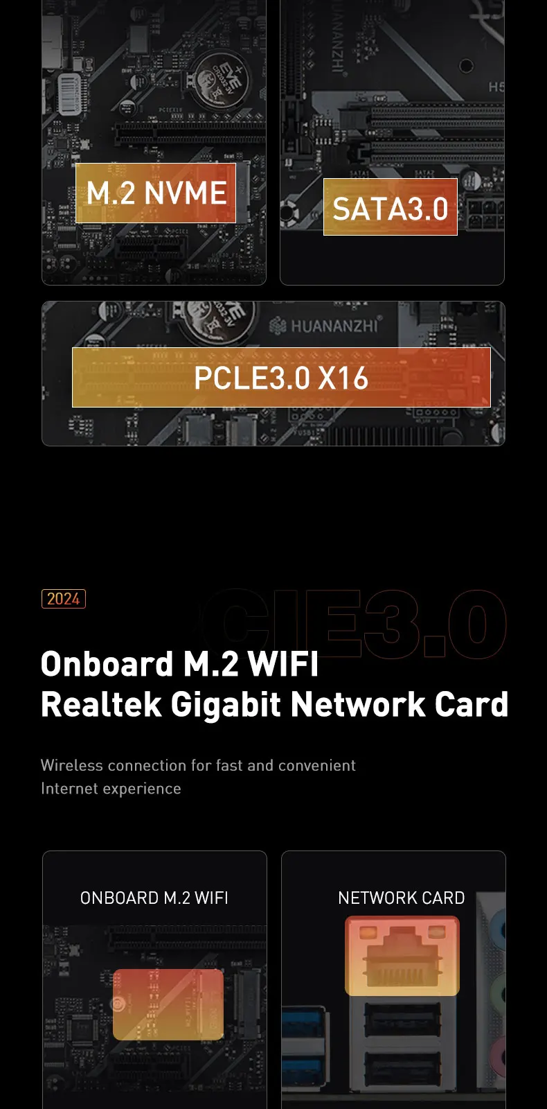HUANANZHI H510M K M-ATX Motherboard Intel LGA 1200 Support 10 11 generation DDR4 2133 2666 2933MHz XMP 64G M.2 NVME M.2 WIFI HUANANZHI H510M K M-ATX Motherboard Intel LGA 1200 Support 10 11 generation DDR4 2133 2666 2933MHz XMP 64G M.2 NVME M.2 WIFI