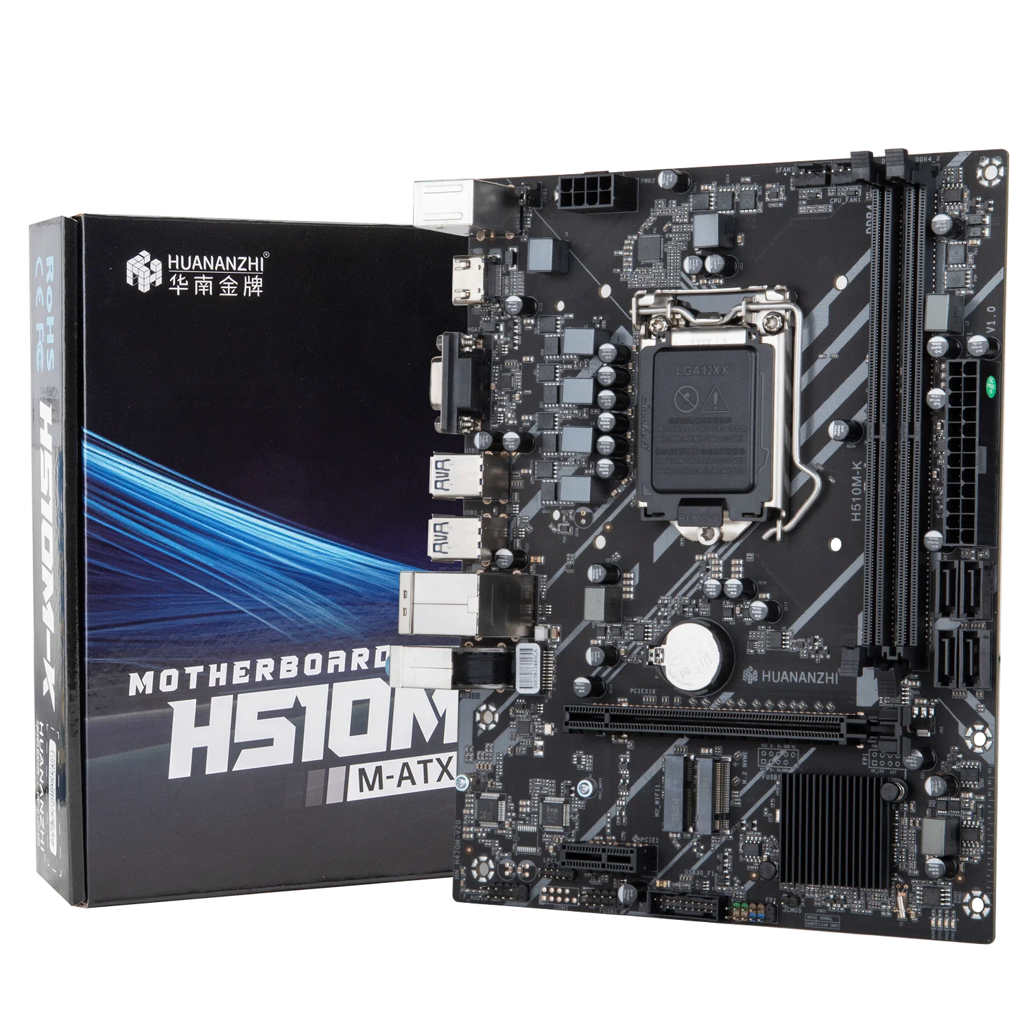 HUANANZHI H510M K M-ATX Motherboard Intel LGA 1200 Support 10 11 generation DDR4 2133 2666 2933MHz XMP 64G M.2 NVME M.2 WIFI HUANANZHI H510M K M-ATX Motherboard Intel LGA 1200 Support 10 11 generation DDR4 2133 2666 2933MHz XMP 64G M.2 NVME M.2 WIFI