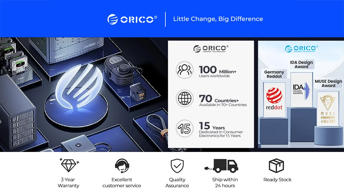 ORICO Gaming PCIe4.0 M.2 NVMe SSD PS5 7400MB/S Internal Solid State Drive Gen4 for High End Computing Gamer Heavy Duty Works