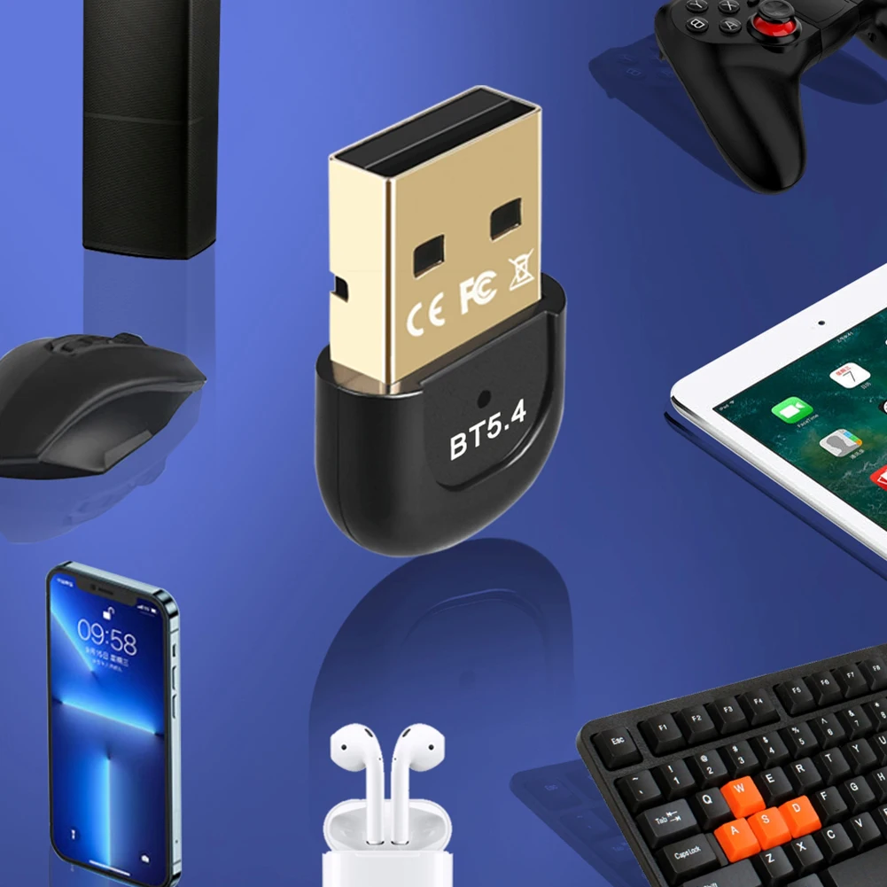 Bluetooth Adapter for PC USB Bluetooth 5.4 Dongle Bluetooth Receiver for Speaker Wireless Mouse Keyboard Music Audio Transmitter Bluetooth Adapter for PC USB Bluetooth 5.4 Dongle Bluetooth Receiver for Speaker Wireless Mouse Keyboard Music Audio Transmitter