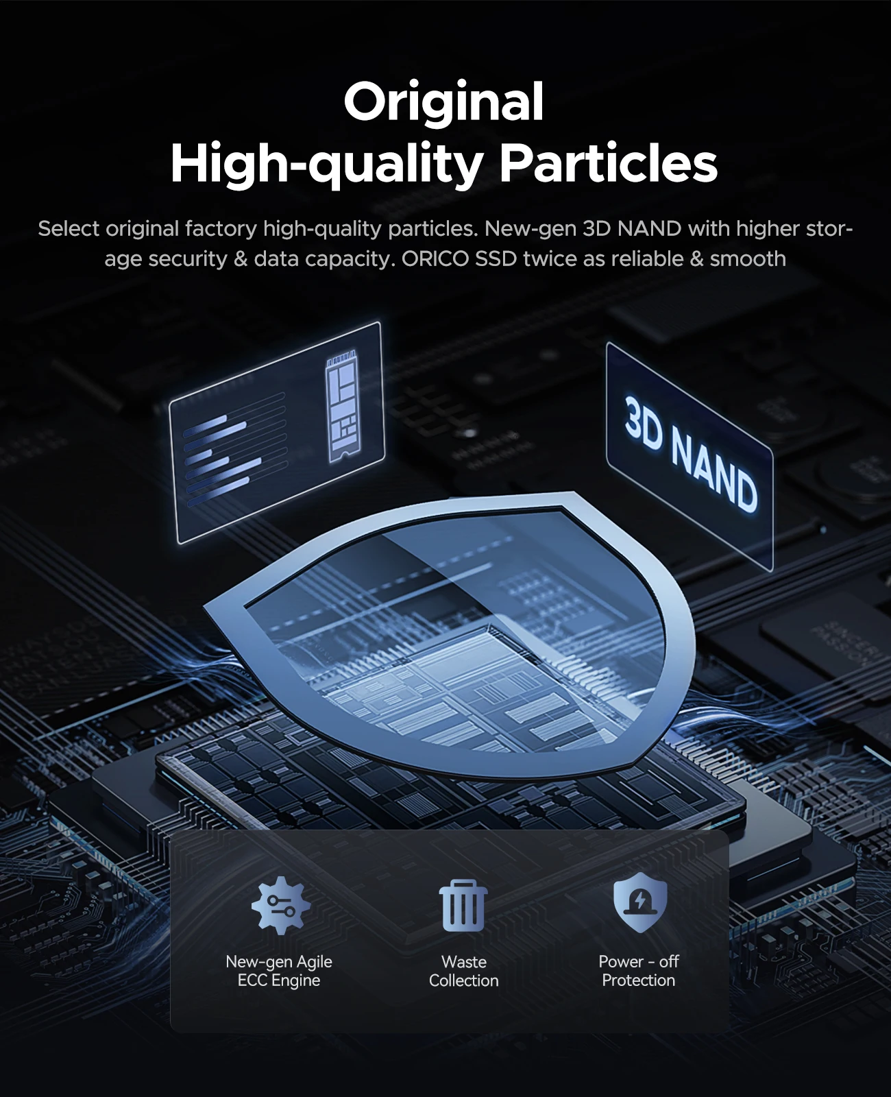 ORICO e3500 M.2 NVMe SSD 1TB PCIe3.0 3500MB/s 2280 PCIe Gen3x4 NVMe Internal Solid State Drive for Laptop/Desktop 3D NAND 5 Yeas