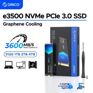 ORICO e3500 M.2 NVMe SSD 1TB PCIe3.0 3500MB/s 2280 PCIe Gen3x4 NVMe Internal Solid State Drive for Laptop/Desktop 3D NAND 5 Yeas