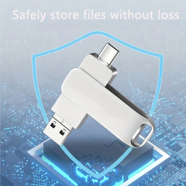 3PCS 3-in-1 USB Flash Drive 128GB 64GB 32GB 16GB 8GB, USB 2.0 High Speed U Disk, Type-C Metal Pen Drive For PC Laptops Tablets - Image 3
