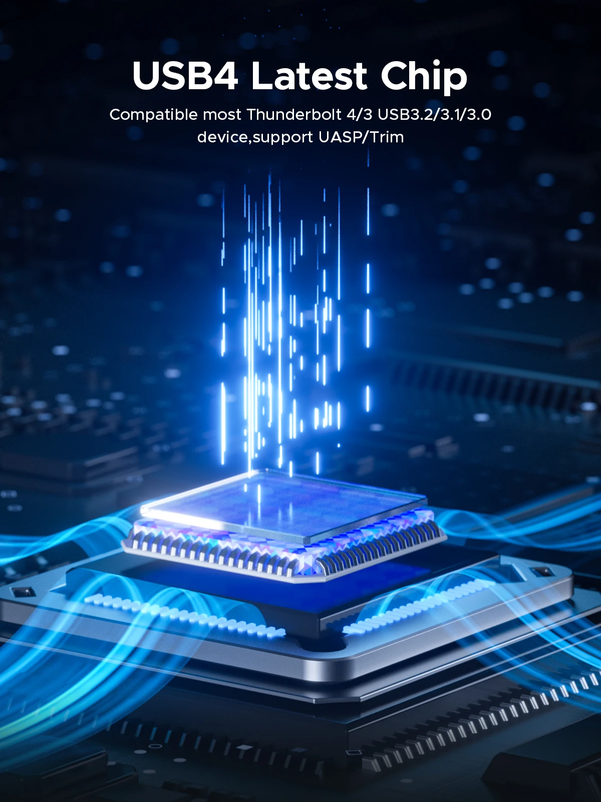 ORICO RGB 40Gbps USB4 M.2 SSD Enclosure 8TB with with Cooling Fan PCIe4.0 NVME Enclosure Aluminum Compatible Thunderbolt 3/4