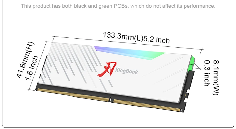 KingBank memoria ram RGB RAM ddr4 8GBx2 16GBx2 3200MHz 3600MHz 4000MHz Hynix dual-channel DIMM desktop memory ram