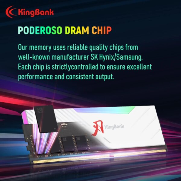 KingBank memoria ram RGB RAM ddr4 8GBx2 16GBx2 3200MHz 3600MHz 4000MHz Hynix dual-channel DIMM desktop memory ram - Image 4