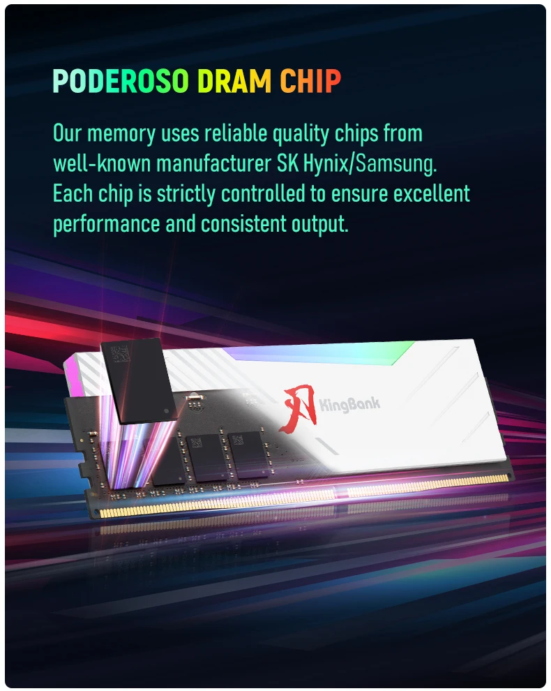 KingBank memoria ram RGB RAM ddr4 8GBx2 16GBx2 3200MHz 3600MHz 4000MHz Hynix dual-channel DIMM desktop memory ram