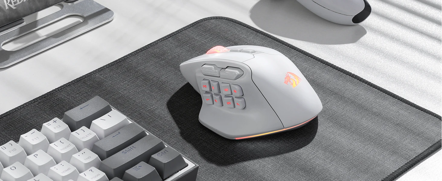 Redragon M811 PRO Wireless MMO Gaming Mouse, 15 Programmable Buttons RGB Gamer Mouse, 10 Side Macro Keys Redragon M811 PRO Wireless MMO Gaming Mouse, 15 Programmable Buttons RGB Gamer Mouse, 10 Side Macro Keys
