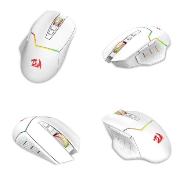 Redragon M690 PRO Wireless Gaming Mouse 8000 DPI Wired Mouse Rapid Fire Key 8 Macro Buttons for PC/Mac/Laptop, Black/White Mouse - Image 6