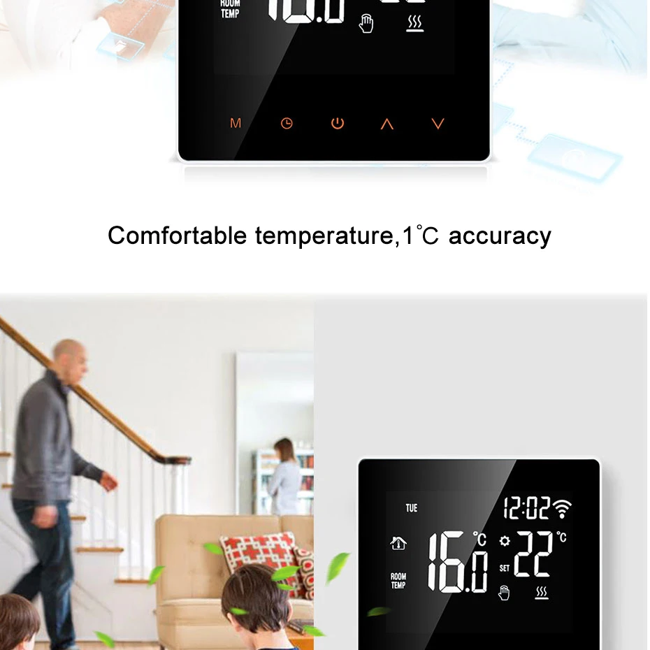 AVATTO Tuya WiFi Smart Thermostat Electric Heating Water Gas Boiler Temperature Remote Controller Work with Alexa,Google Home AVATTO Tuya WiFi Smart Thermostat Electric Heating Water Gas Boiler Temperature Remote Controller Work with Alexa,Google Home