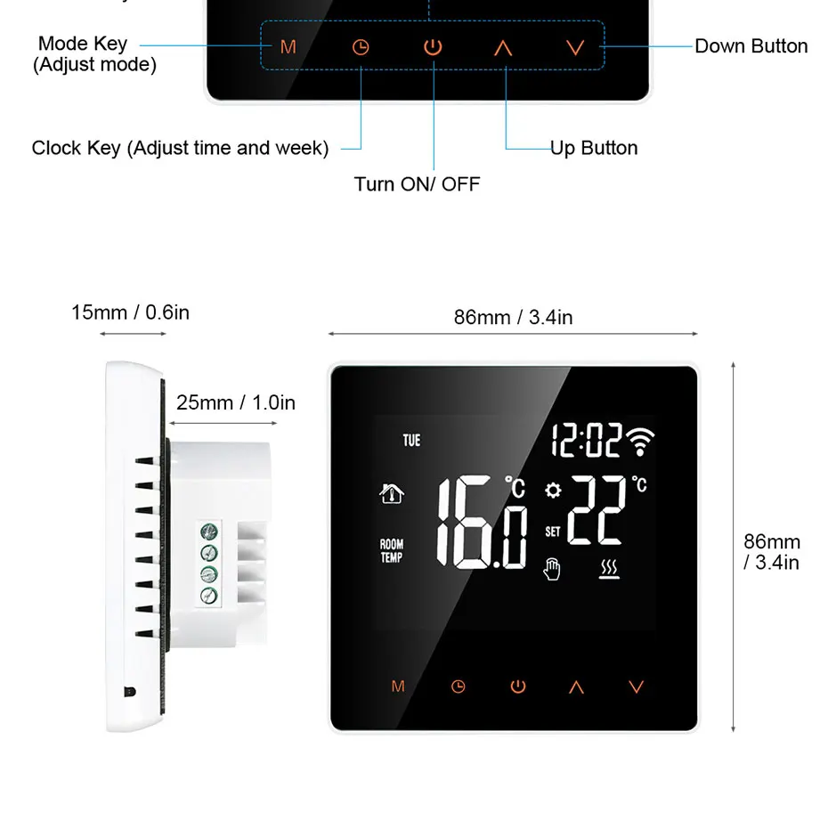 AVATTO Tuya WiFi Smart Thermostat Electric Heating Water Gas Boiler Temperature Remote Controller Work with Alexa,Google Home AVATTO Tuya WiFi Smart Thermostat Electric Heating Water Gas Boiler Temperature Remote Controller Work with Alexa,Google Home