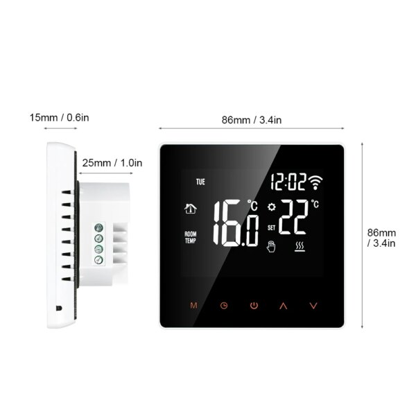 AVATTO Tuya WiFi Smart Thermostat Electric Heating Water Gas Boiler Temperature Remote Controller Work with Alexa,Google Home - Image 5