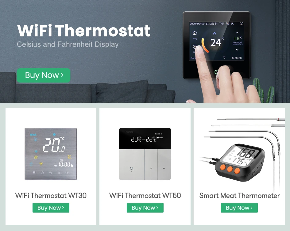AVATTO Tuya WiFi Smart Thermostat Electric Heating Water Gas Boiler Temperature Remote Controller Work with Alexa,Google Home