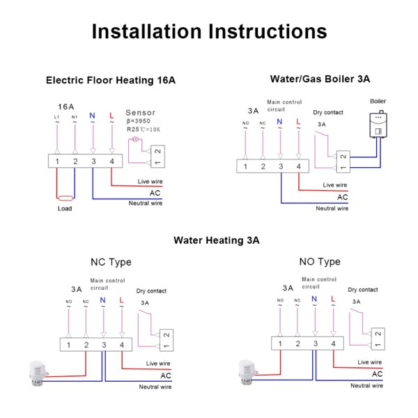AVATTO Tuya WiFi Smart Thermostat Electric Heating Water Gas Boiler Temperature Remote Controller Work with Alexa,Google Home - Image 4