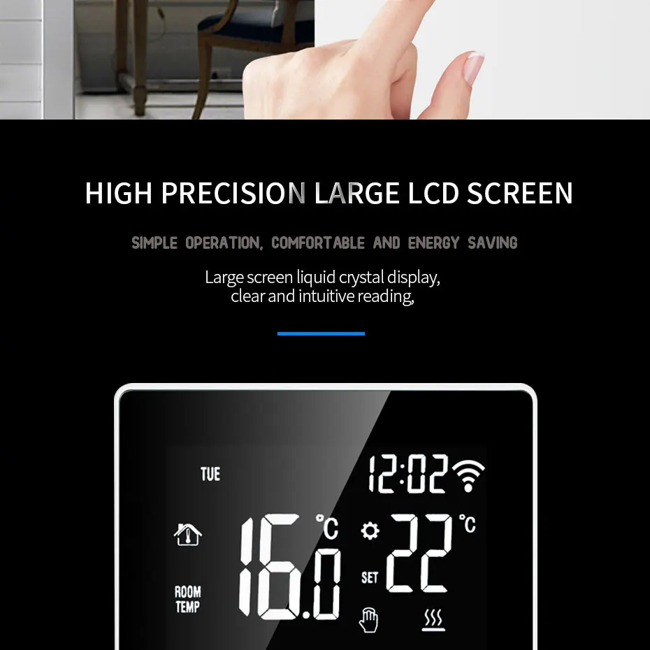 AVATTO Tuya WiFi Smart Thermostat Electric Heating Water Gas Boiler Temperature Remote Controller Work with Alexa,Google Home AVATTO Tuya WiFi Smart Thermostat Electric Heating Water Gas Boiler Temperature Remote Controller Work with Alexa,Google Home