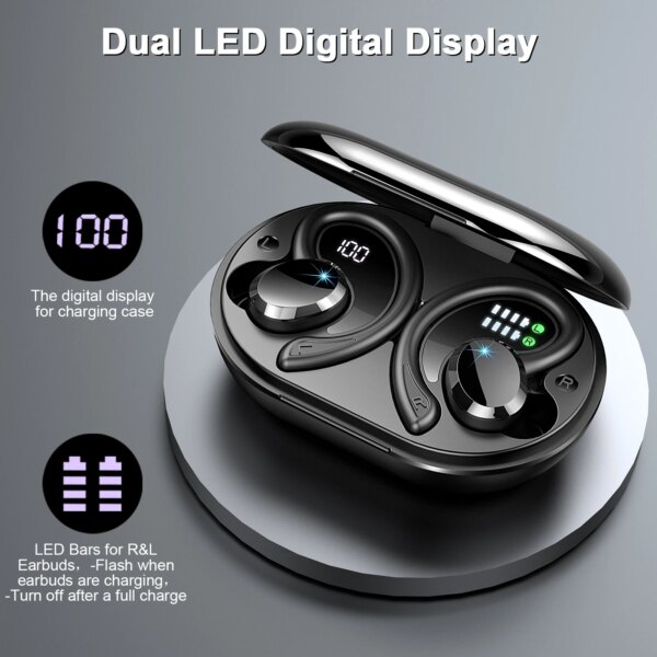 Wireless Earbuds, Bluetooth 5.3 Earbuds Stereo Bass, in-Ear Noise Cancelling Mic, Earphones IP7 Waterproof Sports, 40H Playback. - Image 3