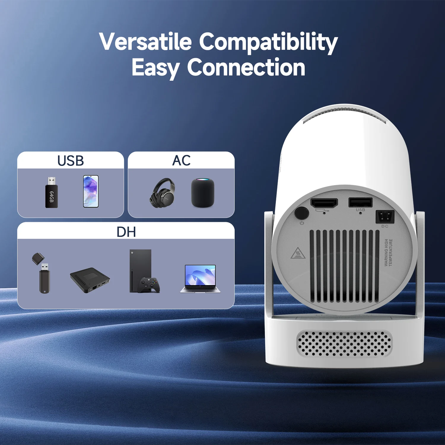 Magcubic HY300 Pro + Projector 4K 720P With 5W Speaker Android 11 8000 Lumens WiFi 6 BT5.4 Outdoor Video Home Theater Projector Magcubic HY300 Pro + Projector 4K 720P With 5W Speaker Android 11 8000 Lumens WiFi 6 BT5.4 Outdoor Video Home Theater Projector