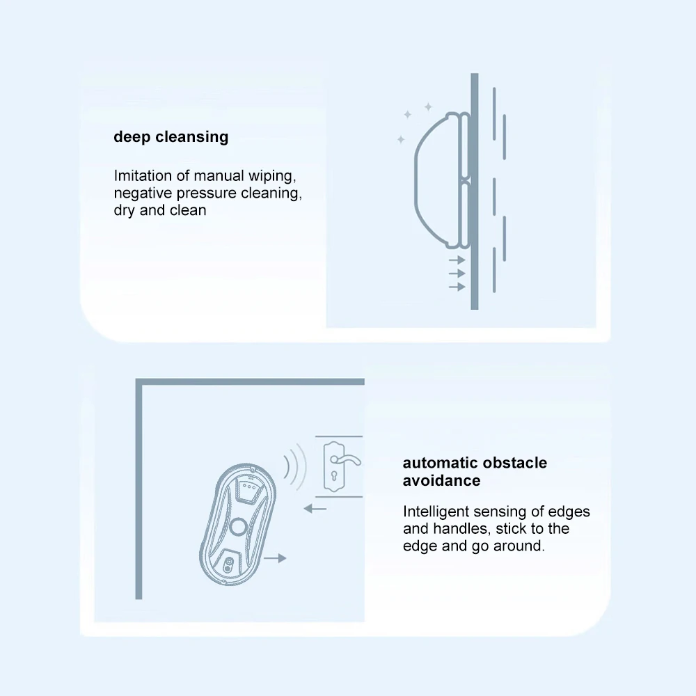 PuRuiKai Ultra thin Robot vacuum cleaner window cleaning robot window electric glass limpiacristales remote control for home