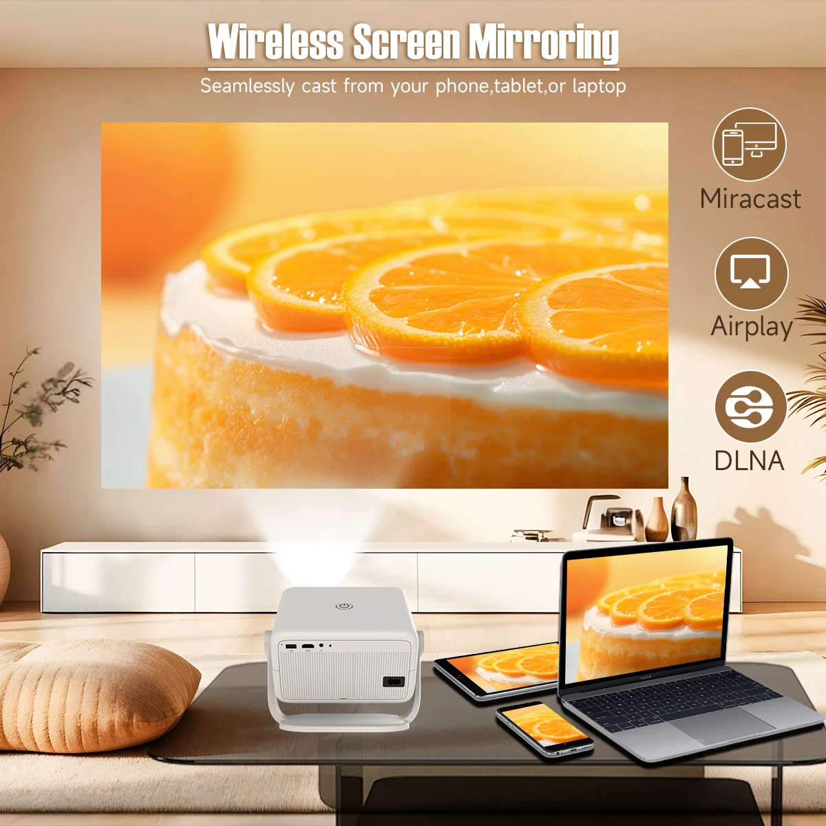 Magcubic 650ANSI L018 Projector 4K Native 1080P Auto Focus & Keystone Correction Android11 BT5.2 WIFI6 360° Portable Home Cinema Magcubic 650ANSI L018 Projector 4K Native 1080P Auto Focus & Keystone Correction Android11 BT5.2 WIFI6 360° Portable Home Cinema