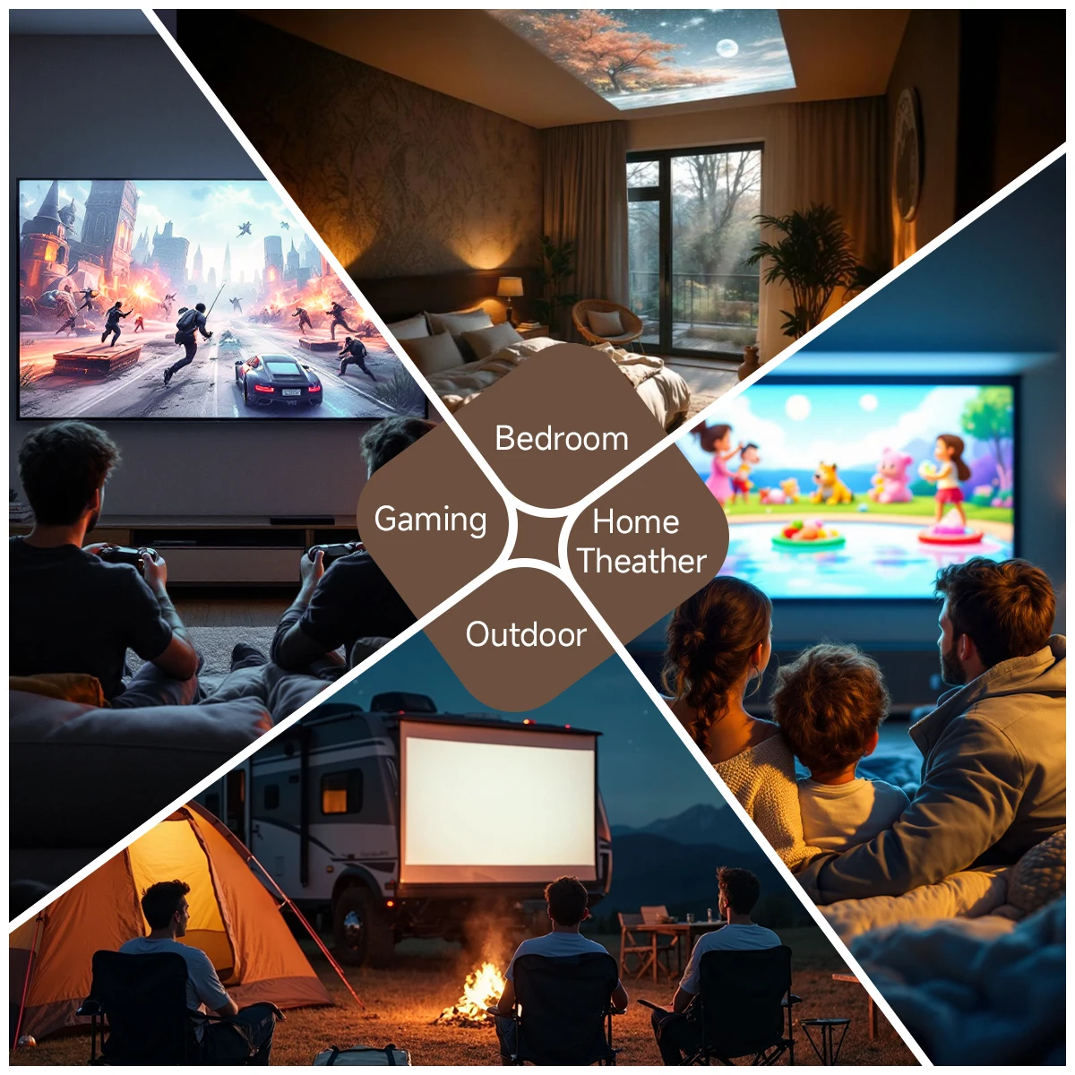 Magcubic 650ANSI L018 Projector 4K Native 1080P Auto Focus & Keystone Correction Android11 BT5.2 WIFI6 360° Portable Home Cinema Magcubic 650ANSI L018 Projector 4K Native 1080P Auto Focus & Keystone Correction Android11 BT5.2 WIFI6 360° Portable Home Cinema