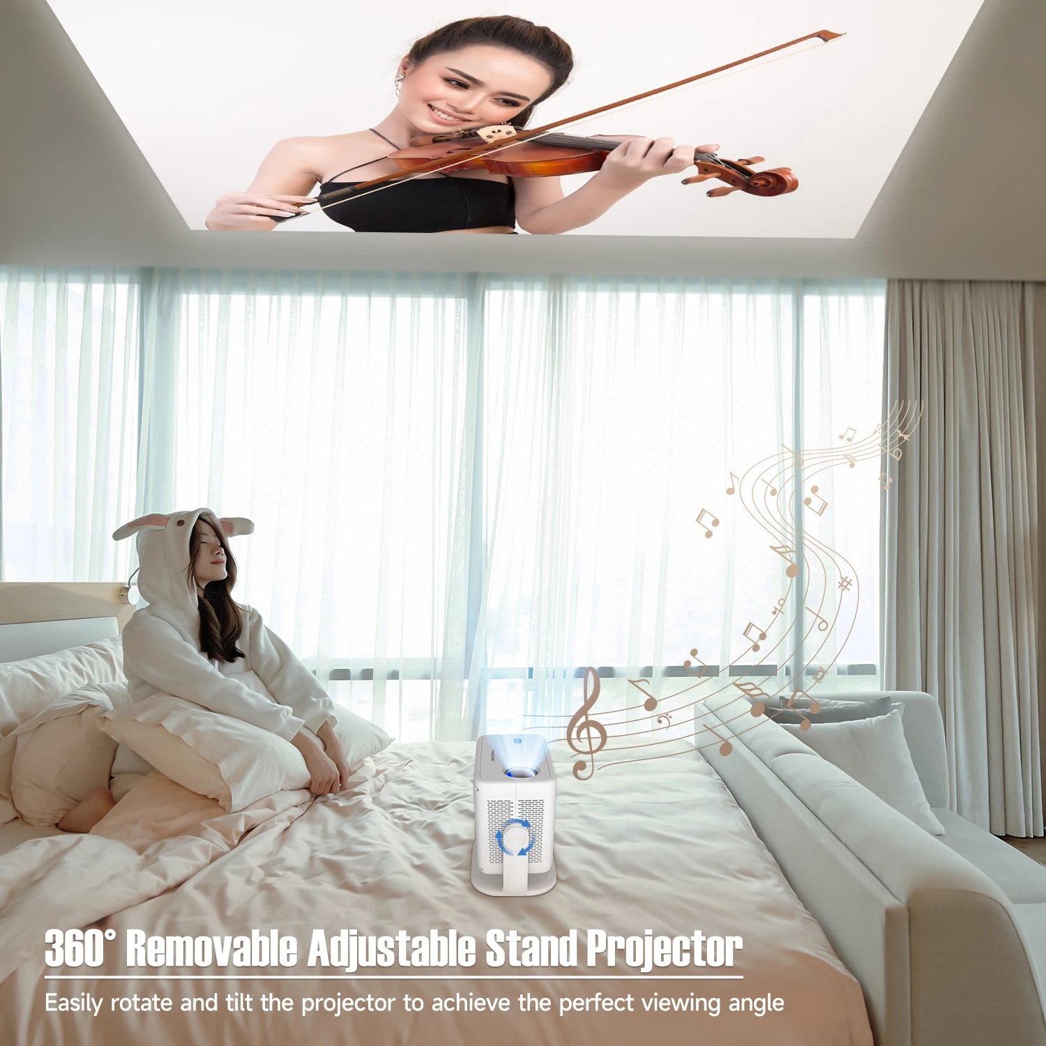 Magcubic 650ANSI L018 Projector 4K Native 1080P Auto Focus & Keystone Correction Android11 BT5.2 WIFI6 360° Portable Home Cinema Magcubic 650ANSI L018 Projector 4K Native 1080P Auto Focus & Keystone Correction Android11 BT5.2 WIFI6 360° Portable Home Cinema