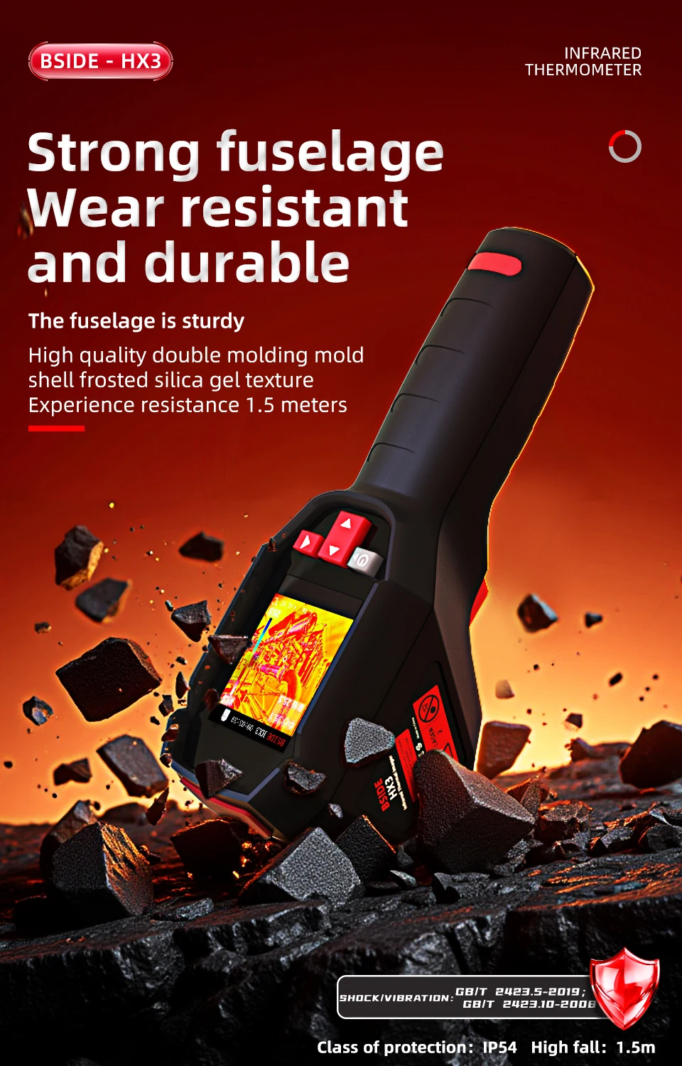 BSIDE NEW Thermal Imager Camera HX1 HX3 Laser Thermographic HD Resolution For Circuit PCB Repair Pipeline Detection Medical