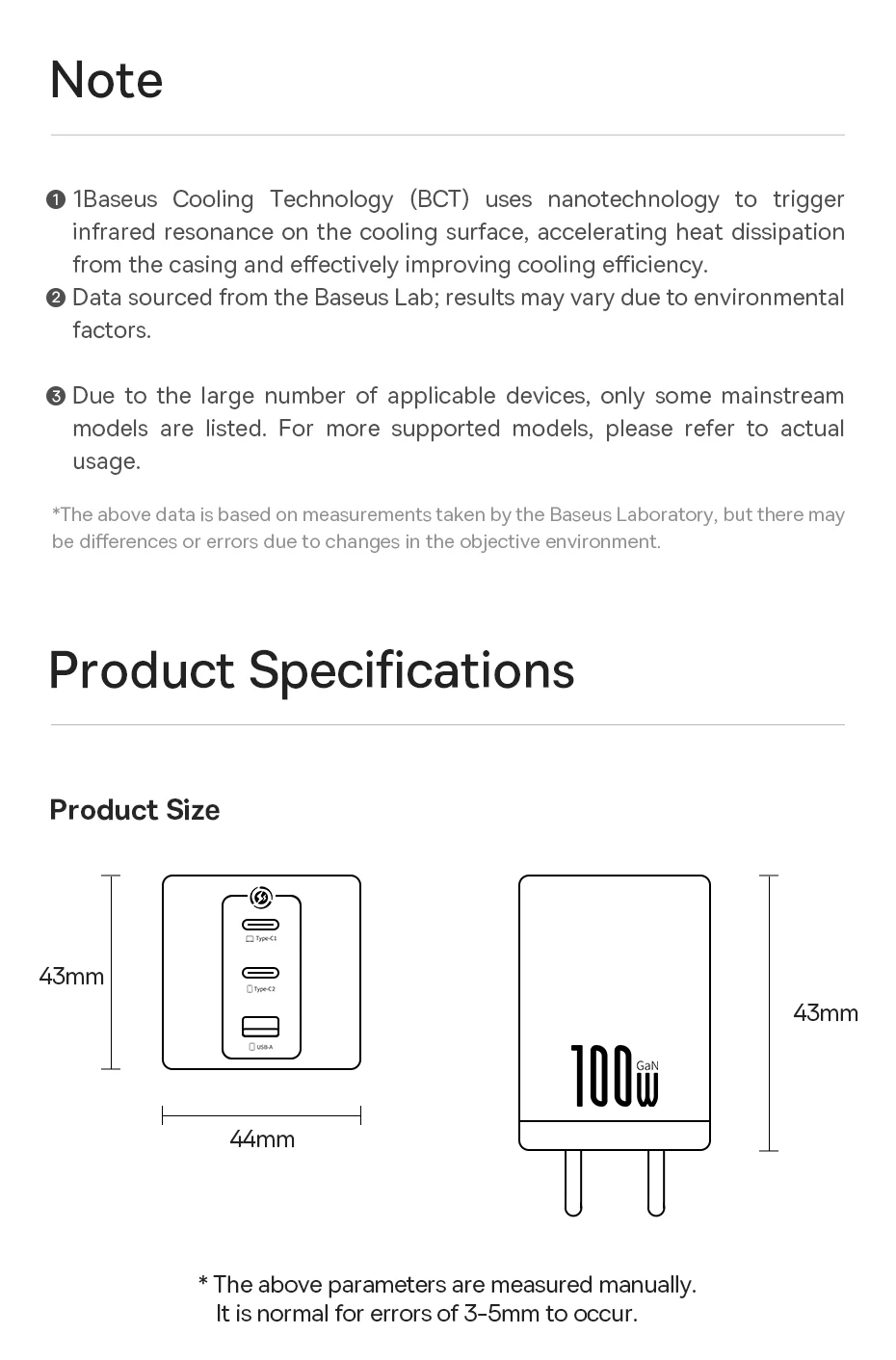 Baseus Fast Charger PD 100W Type C USB EU Charger Support Portable Fast Charger for Huawei iPhone 16 15 14 13 Laptop Charger