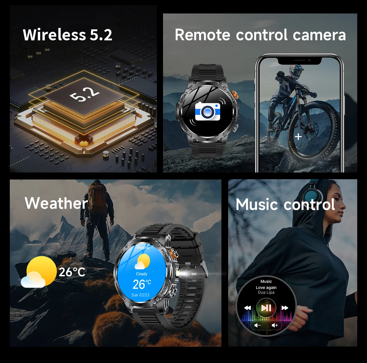 LIGE New Smart Watch Men 1000mAh Large Capacity Battery Outdoor Flashlight Bluetooth Call Waterproof Sport Fitness Smartwatch LIGE New Smart Watch Men 1000mAh Large Capacity Battery Outdoor Flashlight Bluetooth Call Waterproof Sport Fitness Smartwatch