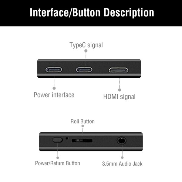 Anmite 15.6-Inch Portable Touch Monitor 1080P HDR 16:9 Low Blue Light For XBox PS4 / 5 Switch Cell Phone PC Loptop Extension - Image 4