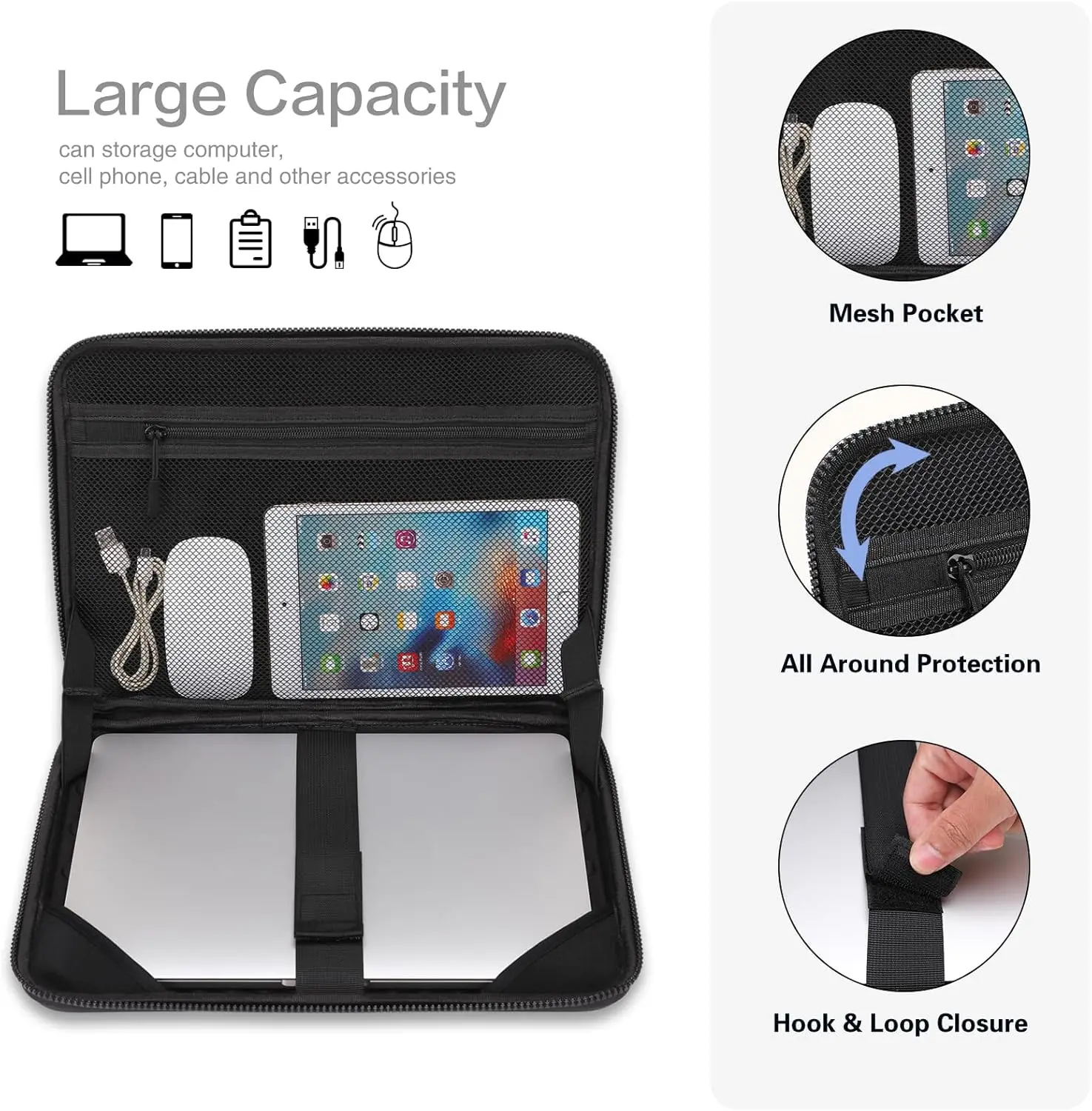 Waterproof Laptop Bag for Macbook Air Pro M1 M2 M3 M4 13 14 15 16 inch HP Dell Lenovo Asus Notebook Briefcase Sleeve Cover Case