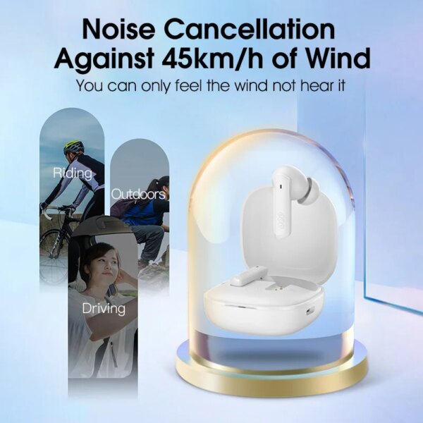 NEW QCY HT05 ANC Wireless TWS Bluetooth 5.2 Earphones 40dB Active Noise Cancellation Headset 6 Mic ENC HD Call TWS Earbuds - Image 5