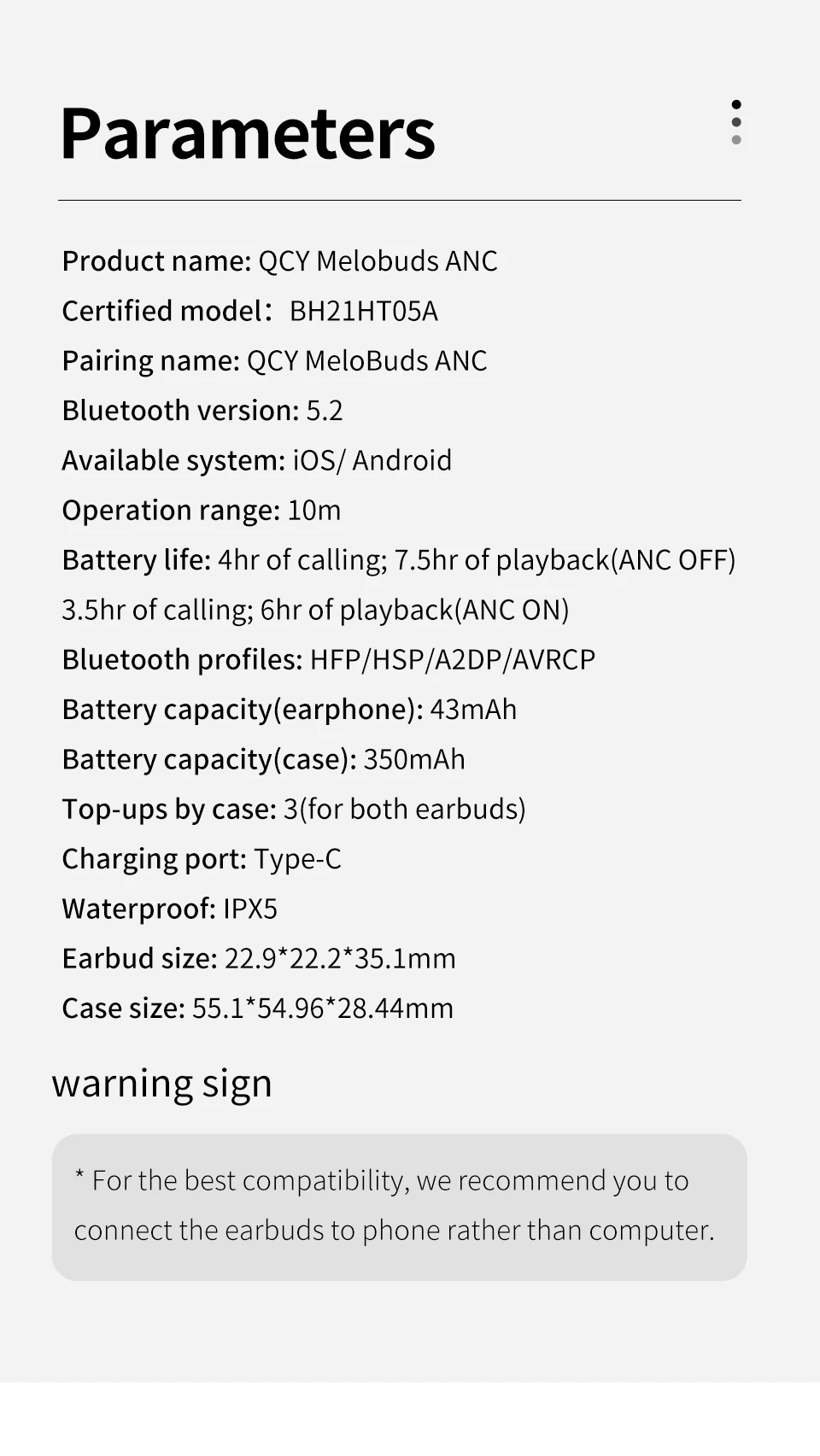 NEW QCY HT05 ANC Wireless TWS Bluetooth 5.2 Earphones 40dB Active Noise Cancellation Headset 6 Mic ENC HD Call TWS Earbuds
