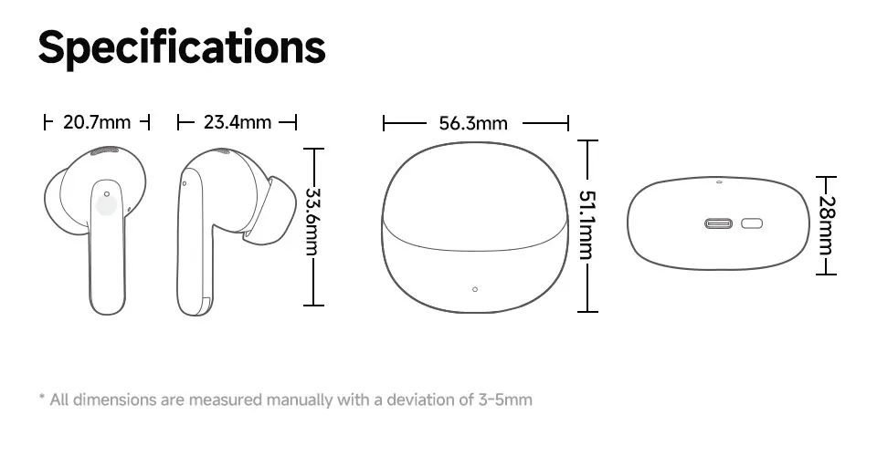 QCY MeloBuds Pro ANC Wireless Bluetooth Earphones 46dB Hybrid ANC Hi-Res LDAC Bluetooth 5.3 Earbuds 6 Mic 34H Playtime