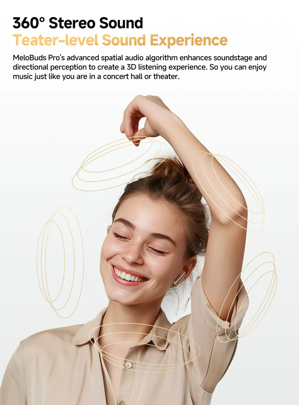 QCY MeloBuds Pro ANC Wireless Bluetooth Earphones 46dB Hybrid ANC Hi-Res LDAC Bluetooth 5.3 Earbuds 6 Mic 34H Playtime