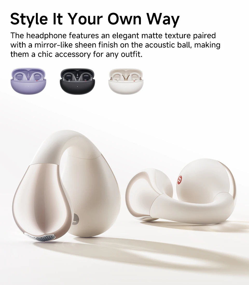 QCY Crossky C30 Wireless Earphones Bluetooth 5.4 Ear clip TWS Sports Earbuds Open Ear Earclip Dual-Connection Headphone
