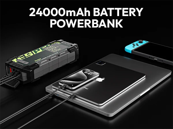YESPER Car Battery Charger Booster Jump Starter 4000a 12V Battery Booster For Car Portable Car Booster Jump Starter With PD 100W YESPER Car Battery Charger Booster Jump Starter 4000a 12V Battery Booster For Car Portable Car Booster Jump Starter With PD 100W