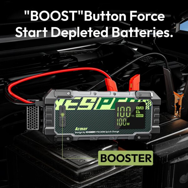 YESPER Car Battery Charger Booster Jump Starter 4000a 12V Battery Booster For Car Portable Car Booster Jump Starter With PD 100W - Image 4