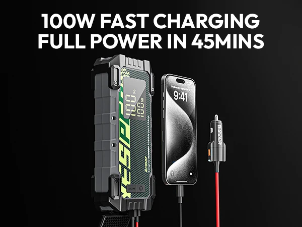 YESPER Car Battery Charger Booster Jump Starter 4000a 12V Battery Booster For Car Portable Car Booster Jump Starter With PD 100W YESPER Car Battery Charger Booster Jump Starter 4000a 12V Battery Booster For Car Portable Car Booster Jump Starter With PD 100W