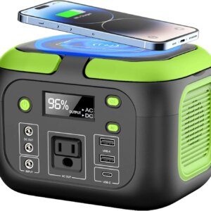 200W Portable Power Station 155Wh Solar Generator 42000mAh Power Bank with AC Outlet 110V, DC, USB QC3.0 for Outdoor Camping RV