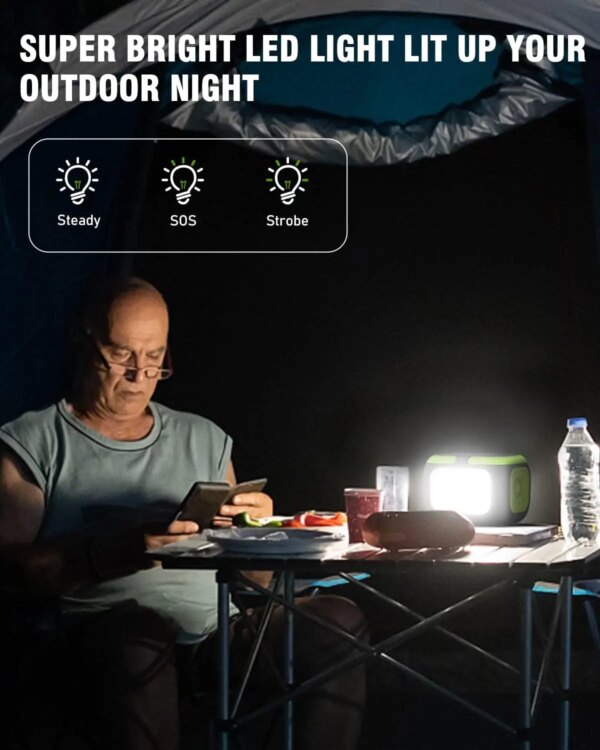 200W Portable Power Station 155Wh Solar Generator 42000mAh Power Bank with AC Outlet 110V, DC, USB QC3.0 for Outdoor Camping RV - Image 5