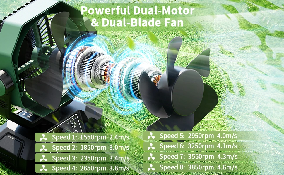 coldSky Camping Fan with 4 LED Lantern 8 Speeds Desk Fan 20000mAh Battery Portable Outdoor Fan for Outdoor Camping and Fishing coldSky Camping Fan with 4 LED Lantern 8 Speeds Desk Fan 20000mAh Battery Portable Outdoor Fan for Outdoor Camping and Fishing