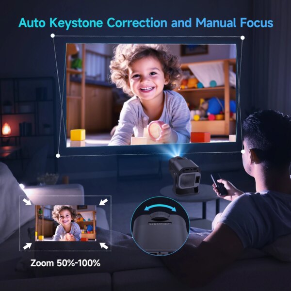 Magcubic HY320 Mini Native 720P Android 11 4K Projector 300ANSI Wifi6 BT5.0 Cinema Outdoor Portable 180° Rotable Projector - Image 4