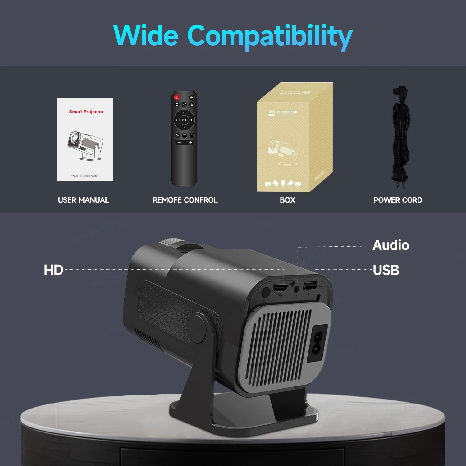 Magcubic HY320 Mini Native 720P Android 11 4K Projector 300ANSI Wifi6 BT5.0 Cinema Outdoor Portable 180° Rotable Projector Magcubic HY320 Mini Native 720P Android 11 4K Projector 300ANSI Wifi6 BT5.0 Cinema Outdoor Portable 180° Rotable Projector
