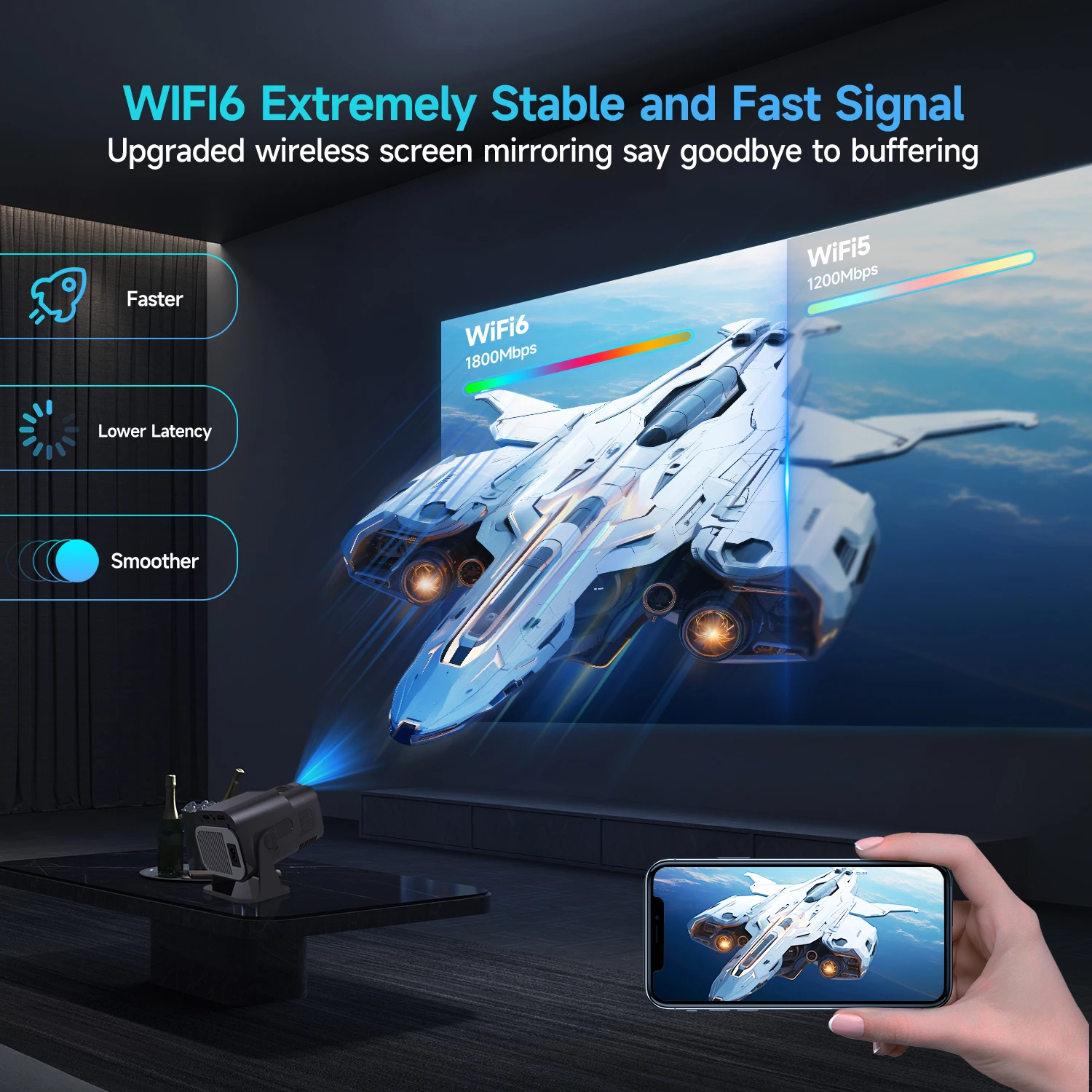 Magcubic HY320 Mini Native 720P Android 11 4K Projector 300ANSI Wifi6 BT5.0 Cinema Outdoor Portable 180° Rotable Projector Magcubic HY320 Mini Native 720P Android 11 4K Projector 300ANSI Wifi6 BT5.0 Cinema Outdoor Portable 180° Rotable Projector