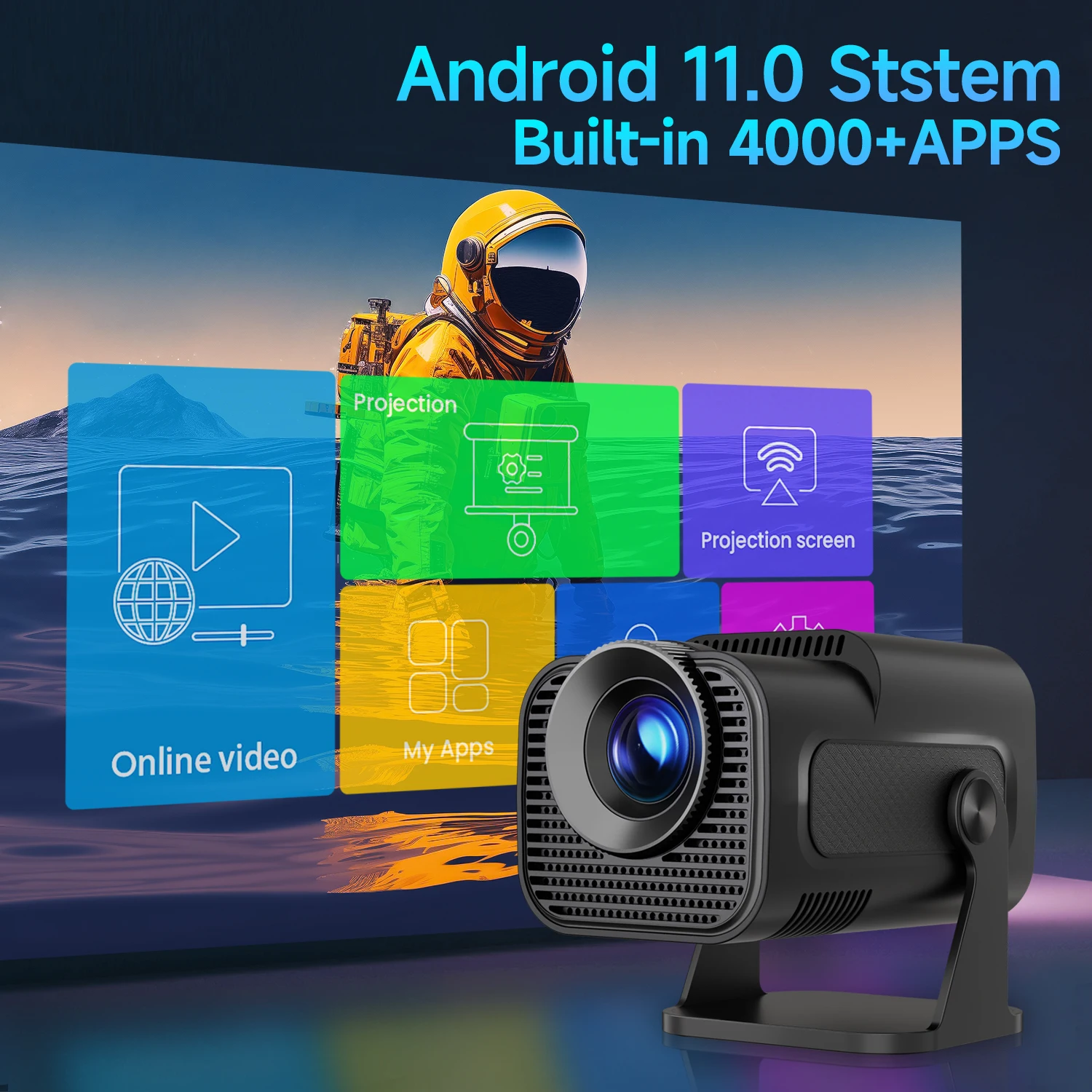 Magcubic HY320 Mini Native 720P Android 11 4K Projector 300ANSI Wifi6 BT5.0 Cinema Outdoor Portable 180° Rotable Projector Magcubic HY320 Mini Native 720P Android 11 4K Projector 300ANSI Wifi6 BT5.0 Cinema Outdoor Portable 180° Rotable Projector